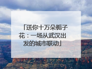 送你十万朵栀子花：一场从武汉出发的城市联动
